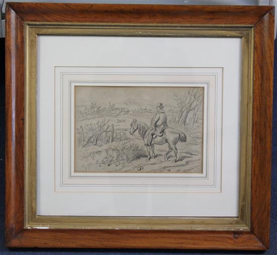 Hablot Knight Browne (Phiz) (1815-1892) Hunting scenes: Tally Ho and another, 5.5 x 10in. and 7 x 10.5in.